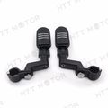Front Rider 1 In Flame Foot Pegs Clamps For Roadstar Vulcan Black Billet Aluminum Highway Engine Guard Or Frame Tube Adult Size