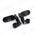 Front Rider 1 In Flame Foot Pegs Clamps For Roadstar Vulcan Black Billet Aluminum Highway Engine Guard Or Frame Tube Adult Size