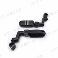 Front Rider 1 In Flame Foot Pegs Clamps For Roadstar Vulcan Black Billet Aluminum Highway Engine Guard Or Frame Tube Adult Size