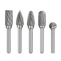 Carbide Burr Kangteer 5pcs 12mm Dia 1 4 Shank Double Cut Tungsten Rotary File Cutting Burs Tool Drill Die Grinder Bits