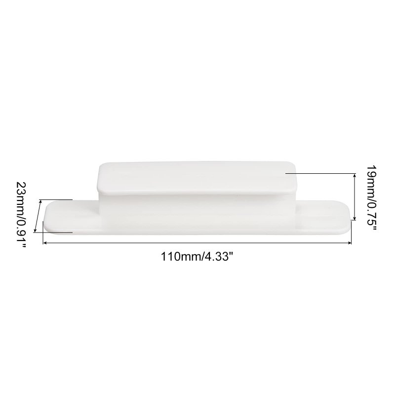 4pcs Self-stick Handles White Plastic Self-adhesive Instant Drawer Pulls For Bathroom Closet Wardrobe Dresser Window 110mm 4 33