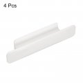 4pcs Self-stick Handles White Plastic Self-adhesive Instant Drawer Pulls For Bathroom Closet Wardrobe Dresser Window 110mm 4 33