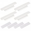 4pcs Self-stick Handles White Plastic Self-adhesive Instant Drawer Pulls For Bathroom Closet Wardrobe Dresser Window 110mm 4 33 