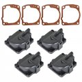 Gxywady 4 Pack Carburetor Float Chamber Carb Bowl With Gasket Replacement For Johnson Evinrude 90 100 105 115 135 150 175hp
