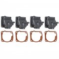 4 Pack Carburetor Float Chamber Carb Bowl With Gasket Replacement For Johnson Evinrude 90 100 105 115 135 150 175hp 343870