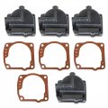 Gxywady 4 Pack Carburetor Float Chamber Carb Bowl With Gasket Replacement For Johnson Evinrude 90 100 105 115 135 150 175hp