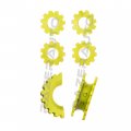 Razer Auto 1 Pair Of Silver D-rings Shackle With Yellow Isolator Washers Gear Design Rattling Protection Cover Silver Yellow
