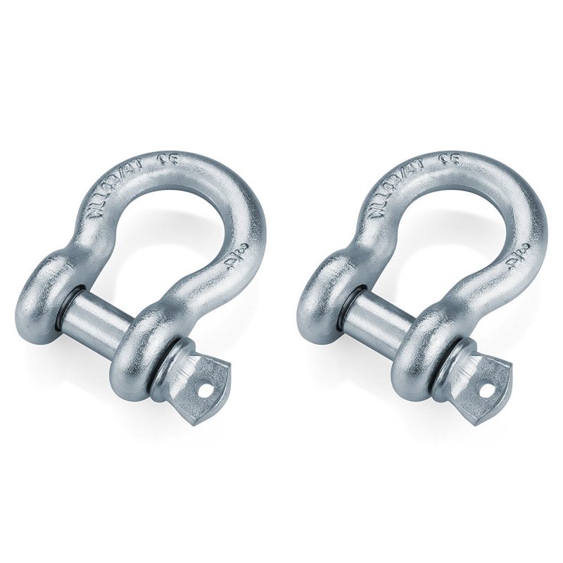 Razer Auto 1 Pair Of Silver D-rings Shackle With Yellow Isolator Washers Gear Design Rattling Protection Cover Silver Yellow