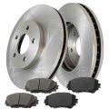 Motorbymotor Rotors 296mm Front Disc Ceramic Brake Pad Kit Replacement For 2007-2017 Toyota Camry 2008-2018 Avalon 2013-2018 