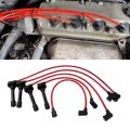 10 2mm High Heat Performance Spark Plug Ignition Wires Set In Red Fits For Honda Prelude 2 2l 1992-2001 H22 Dohc Vtec Engines