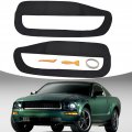 2pcs Car Front Door Panel Leathe Insert Cards Cover Replacement For Mustang 2005-2009