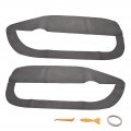 2pcs Car Front Door Panel Leathe Insert Cards Cover Replacement For Mustang 2005-2009