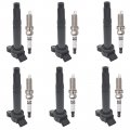 Oyeauto Ignition Coil Pack Iridium Spark Plug Uf487 90919-02251 Set Of 6 For Toyota Avalon Camry Rav4 Highlander Sienna V6 