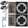 Niche Front Brake Rotor Caliper Pad Kit For Polaris Rzr S 570 800