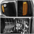 Dna Motoring Hl-oh-dr944p-bk-am Black Amber Headlights Replacement For 94-02 Ram 