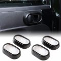 Rt-tcz For Wrangler Jk Door Handle Trim Ringu Grab Knob Cover Jeep 2007-2010 Jk Jku Sport X Sahara Rubicon Carbon Fiber 