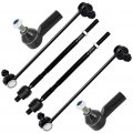 Ocpty New 6-piece Fit For 2007013 Suzuki Sx4-2 Inner Tie Rod End 2 Outer 2 Sway Bar Link