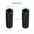 Uxcell 1 Pair 15mm Rubber Nonslip Footrest Pedal Foot Peg Cover Shell Black For Motorcycle