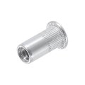 6-32 Rivet Nuts Aluminium Alloy Knurled Flat Head Threaded Insert Nut 60pcs