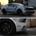 Vipmotoz Chrome Housing Red Full Led Front Side Marker Light Parking Lamp For 2010-2014 Ford Mustang S197 Driver Passenger