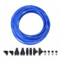 Uxcell Pneumatic 4mm Od Pu Air Hose Pipe Tube Kit 10m Blue With Black Push To Connect Fittings