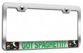 Got Spaghetti Italian Italy Chrome Metal License Plate Frame Tag Holder Y19 