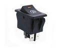 Dpst On Off Illuminated Rocker Switch Amber 35amps 12vdc 