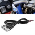 Qiilu 12v Motorcycle Handlebar Switch Stainless Steel Led Modification Bracket Control Push Button 3 Buttons