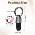 Car Key Chain Clip Zinc Alloy Leatherchain Fob Holder Keychain Key Rings Detachable Decoratives For Women Men Metallic Black