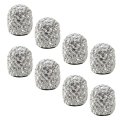 8-pack Handmade Crystal Rhinestone Tire Valve Stem Caps Wheel Dustproof Bling Car Accessories Universal For Cars Trucks 