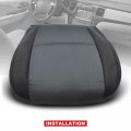 A-premium 20833416 Black Seat Cover Protector For Driver Bottom Compatible With Chevy Silverado Avalanche Suburban Tahoe Gmc
