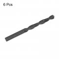 Uxcell 6pcs 9 1mm Straight Shank Split Point Tip High-speed Steel Twist Drill Bit