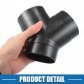 A Absopro Y Piece Duct Airing Connector Straight Heater Duct Joiner Pipe 2 95 75mm Od Black Set Of