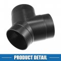 A Absopro Y Piece Duct Airing Connector Straight Heater Duct Joiner Pipe 2 95 75mm Od Black Set Of