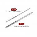 Uxcell 1mm 2 Diamond Twist Drill Bits High Speed Steel For Glass Sea Shells Stone Tiles 20 Pcs