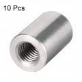Uxcell Round Connector Nuts M12x30mm Height Sleeve Rod Bar Stud Nut Stainless Steel 304 Pack Of 10