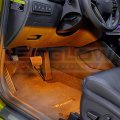 Ledglow 4pc Orange Led Interior Footwell Underdash Neon Lighting Kit For Cars Trucks 7 Unique Patterns Music Mode 8 Brightness