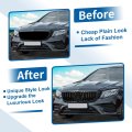 Front Upper Hood Bumper Grille For Mercedes-benz E200 2016-2020 Kidney Grill Black