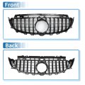 Front Upper Hood Bumper Grille For Mercedes-benz E200 2016-2020 Kidney Grill Black