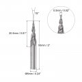 Uxcell Tapered Ball Nose End Mill Uncoated Solid Carbide 2 Flute Spiral Milling Cutter 0 25mm Radius 5mm Diameter 6mm Shank