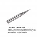 Uxcell Tapered Ball Nose End Mill Uncoated Solid Carbide 2 Flute Spiral Milling Cutter 0 25mm Radius 5mm Diameter 6mm Shank