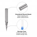 Uxcell Tapered Ball Nose End Mill Uncoated Solid Carbide 2 Flute Spiral Milling Cutter 0 25mm Radius 5mm Diameter 6mm Shank