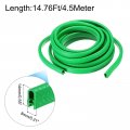 Uxcell Edge Trim Green U Shape Protector Rubber With Steel Clips Fits 5 64 -9 8 2ft 2 5meter Length Door Guards