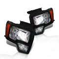 Instyleparts Clear Lens Headlight With Black Housing Made For And 2009-2014 F150 F-150 09 10 11 12 13 14 