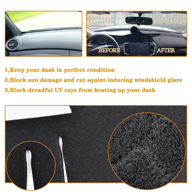 Dash Cover Mat Dashboard Carpet Pad Replacement For Infiniti Fx35 Fx45 Fx50 2003-2008 Black