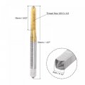 Uxcell Straight Flute Taps M3 5 X 0 6 Metric Left Hand Titanium Coated M35 Cobalt High Speed Steel Machine Tapping Screw Thread