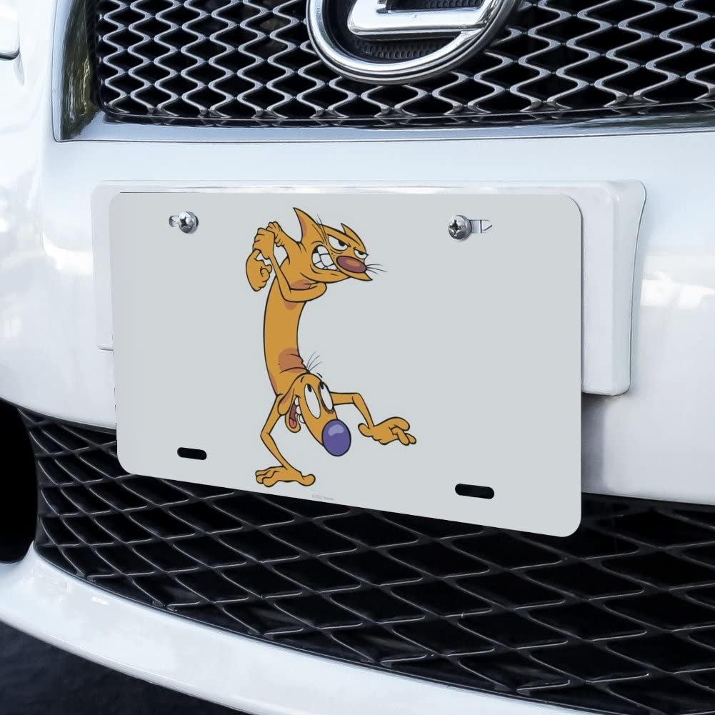 Graphics More Catdog Ready To Fight Novelty Metal Vanity Tag License Plate