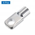 Uxcell Gas Spring Strut M6 Joint Fitting Female Threaded Connectors Steel Silver Tone 6pcs
