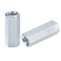 2pcs M16x22x60mm Coupling Nuts Galvanized Carbon Steel Hex Threaded Rod Coupler For Furniture Electronic Industrial 