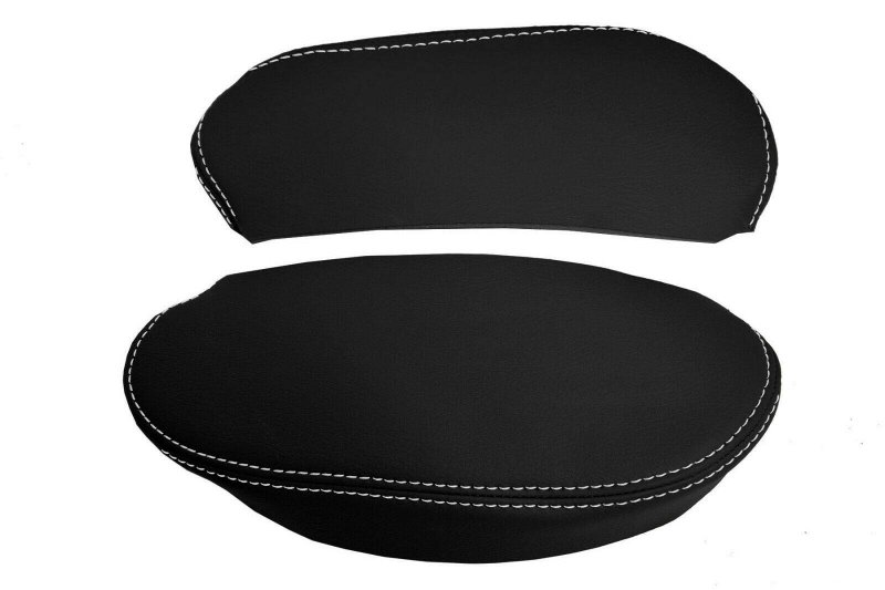 Autoguru Door Panel Armrest Cover Leather Made For Toyota Sienna 2005-2010 White Stitch